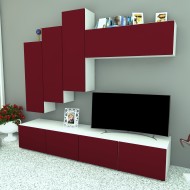 Living Armonia V3 MDF Rosu - cu sistem "PUSH TO OPEN" Living Armonia V3 MDF Rosu - cu sistem "PUSH TO OPEN"